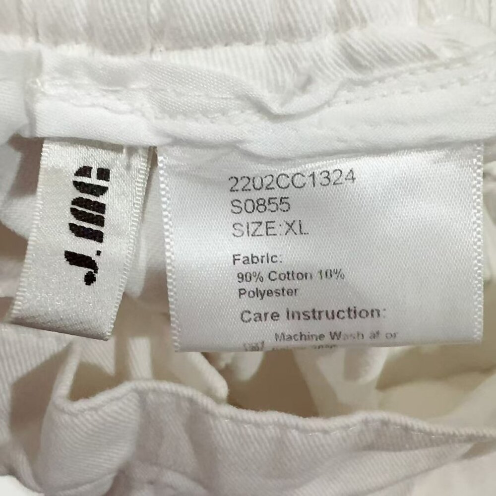 J.Ing Jing High Waisted White Lightweight Denim Jeans Pants Size Xl Nwt — image 8 of 8